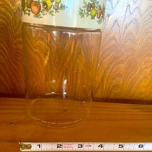 Vintage- Retro Spice of Life clear glass stores jar corning Pyrex